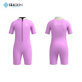 Seaskin Short Arm Springsuit with Front Zip