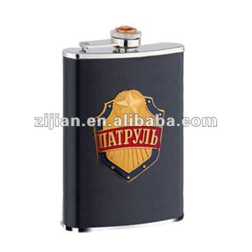 whisky flask with leather cover