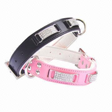 Pet Collars with Sparkling Diamante Studs, Measures 2.5x50cm