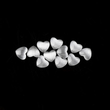 Synthetic White Cats Eye Stones Heart Shape Cabochon