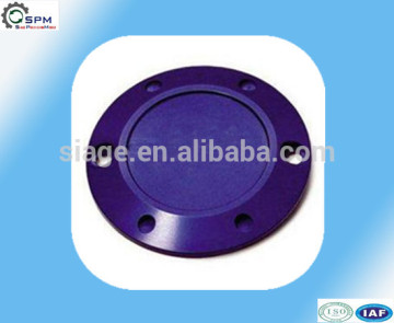 custom machining process aluminum bule anodized turned cover part