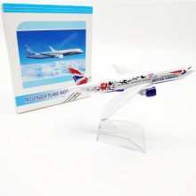 16cm 1:400 Scale British Airways Plum Flower Boeing B777 Diecast Alloy Aircraft Model for Sale