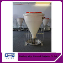 Plastic dry and wet pig feeder for pig feeding system