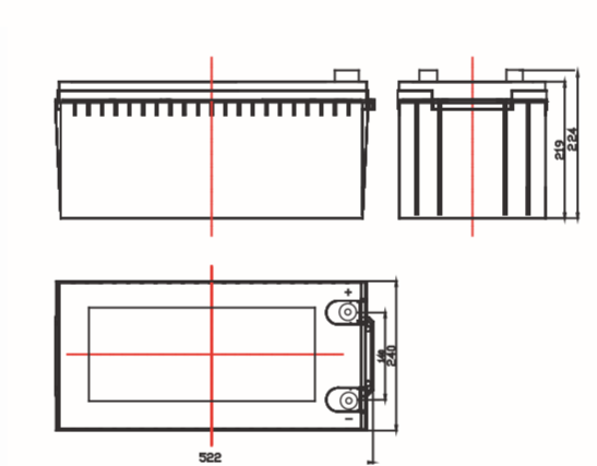 12V200Ah Lead acid Battery