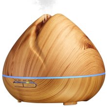 Misting Modes Wood Grain Ultrasonic Dispenser Machine 400ml