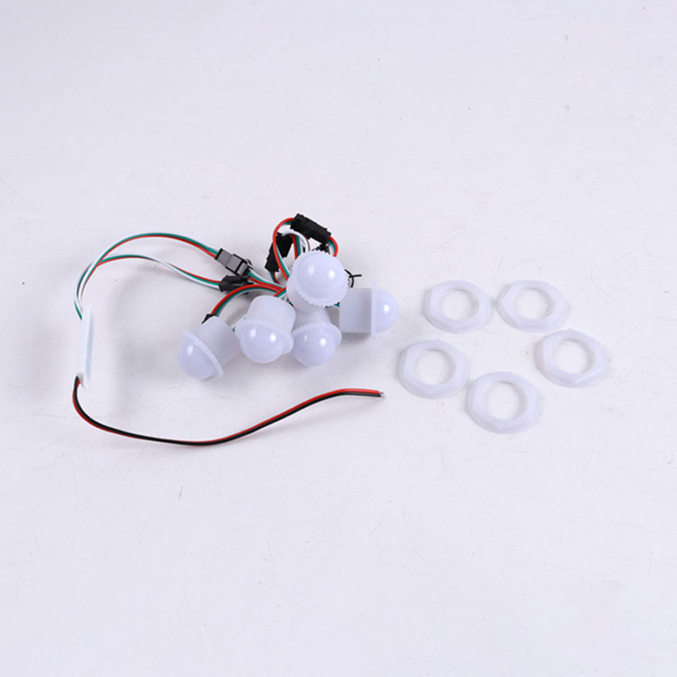 RGB DC12V auto-program LED pixel IP67 DMX512 color point light amusement park led lights outdoor lighting