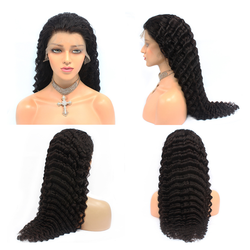 Deep Mink Wholesale Indian 100% Human 150% Swiss HD Transparent Lace 5x5 Lace Front Glueless Virgin Hair Wig for Black Women