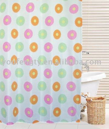 custom waterproof bath shower curtain