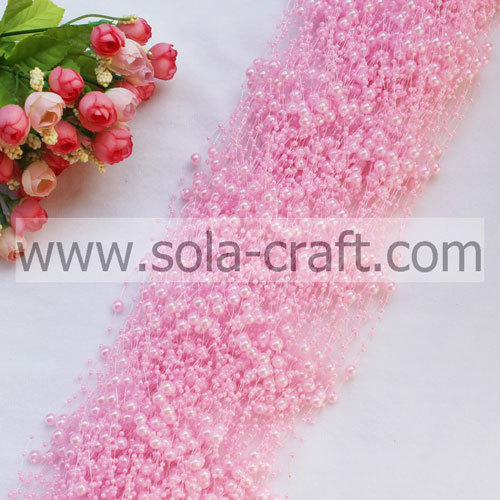 Guirlande de perles imitation perle rose clair 3 + 8MM