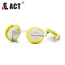 3.7v LIR2032 rechargeable batetry with soler pins