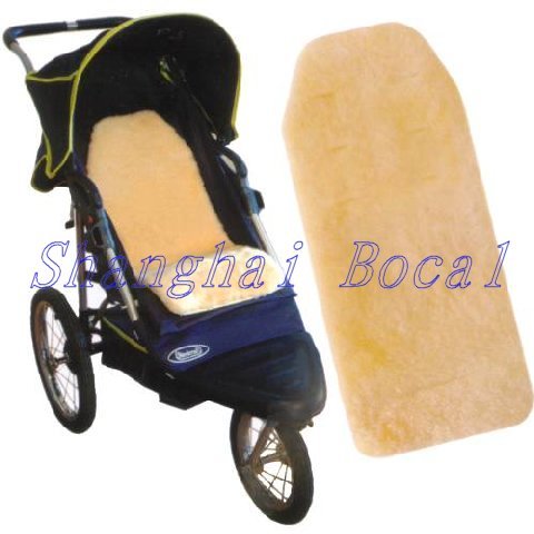 real sheepskin baby stroller seat cover