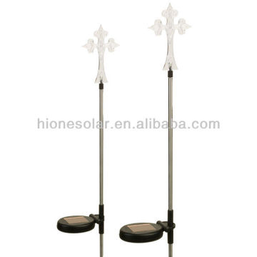 Gothic Cross Solar Outdoor Lighting Stake