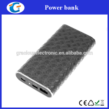 leather material quick charge 3.0 10000mah powerbank