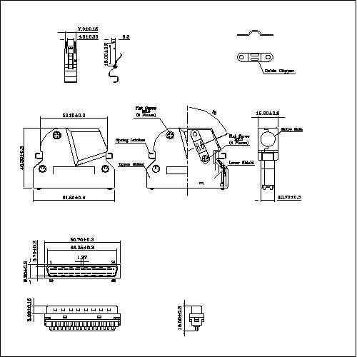 1.27mm Series Shielded Backshell Kits 68P Ang 1.27mm Series Shielded Backshell Kits 68P Ang