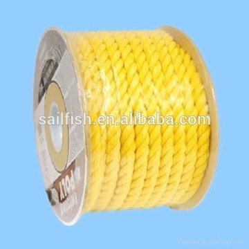 3 strand yellow twist rope