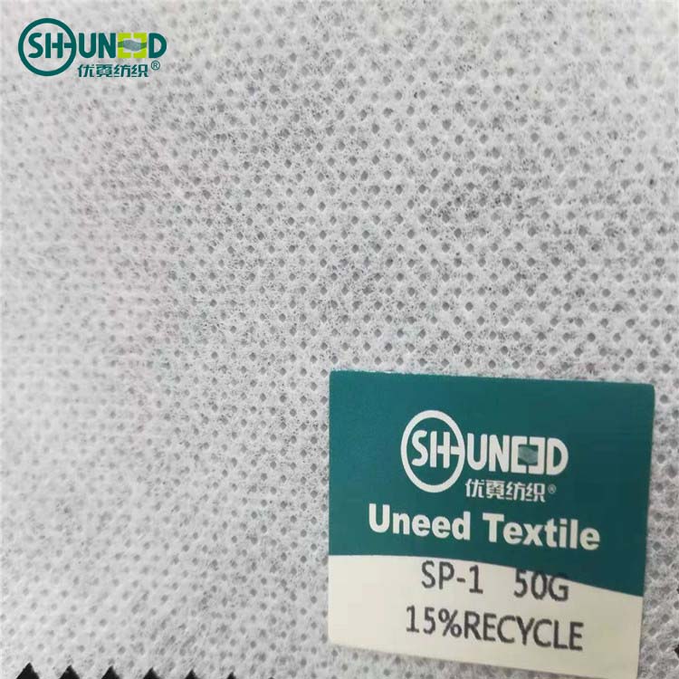 Recycle Material Medium Weight Non Woven Fabric for Bags White PP Non Woven Fabric Roll Home Textile Garment