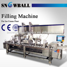 Cone cup filling machine makes ice cream