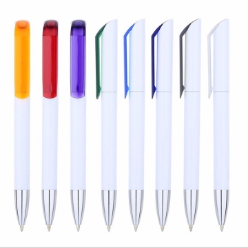 Plastic White Twist Custom Promotional Ball Pens