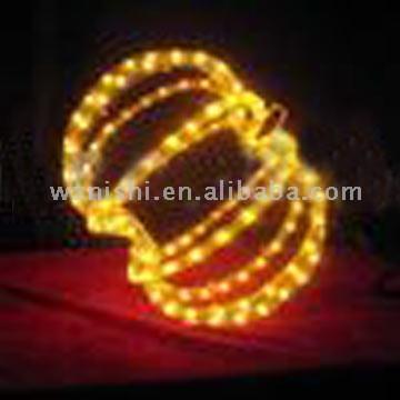 Rope Light Sculpture (Pumpkin)