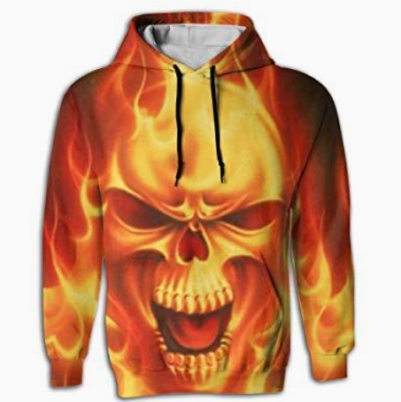 Evil human bone print hoodie