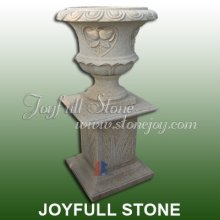 Stone Pedestal Flower Planters
