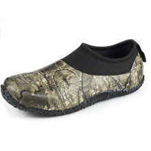 Waterproof Camo Ankle Rain Boots for Men - Outdoor Rubber Garden Shoes