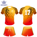 100% poliéster respirável rugby jersey