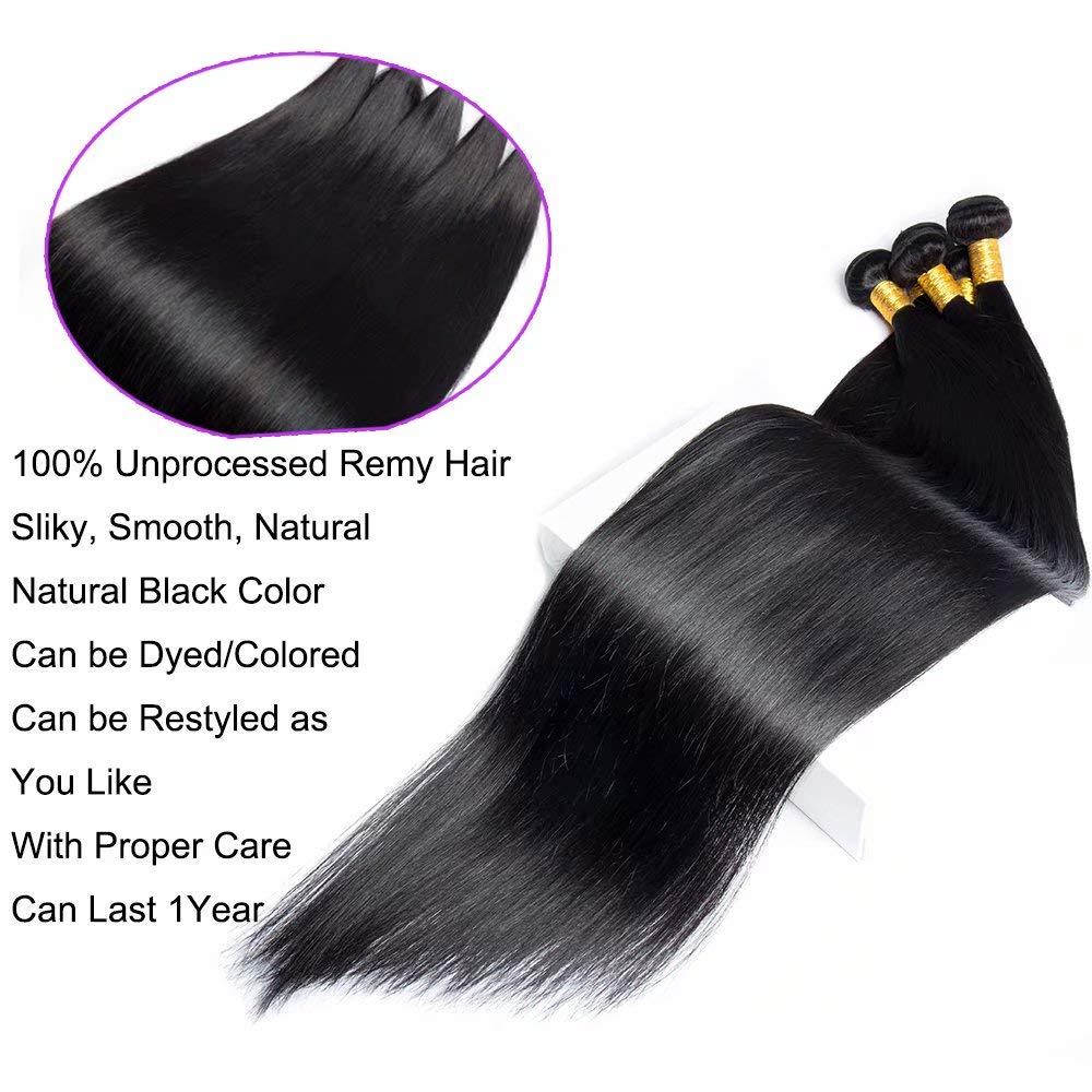 Double drawn straight human hair bundles raw virgin flat weft 12A 1B Natural black 10-24 inch thick end hair weave