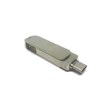 Поворотный металлический тип-C USB флэш-диск