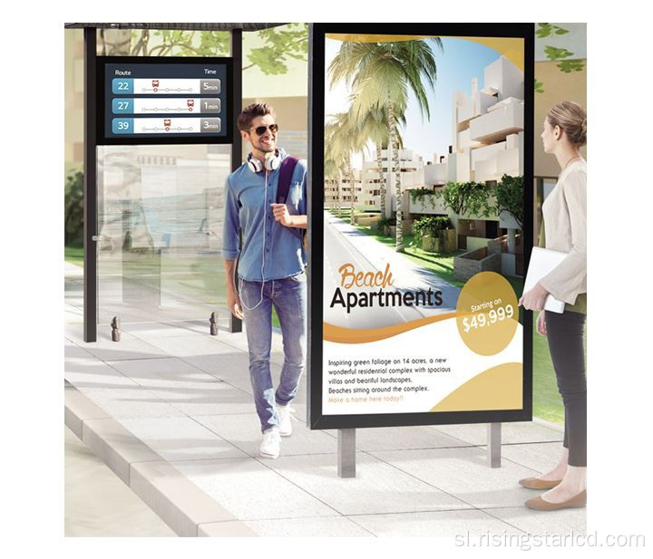 65 -palčna zunanja sončna digitalna signalizacija