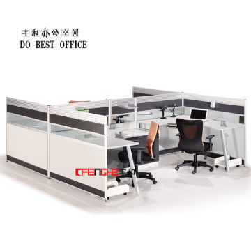 Office furniture wooden computer table with office partition