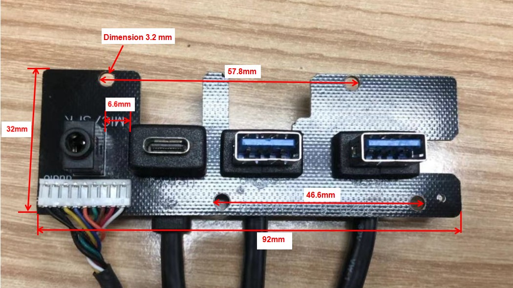Bofan Audio Mic Dual USB 3.0 Ports PC Computer Case Front Panel USB Power Switch Cable Main board cable