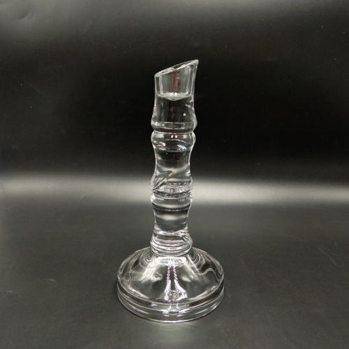 Bougeoir en verre transparent pour pilier de table à dîner