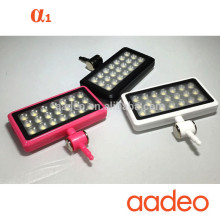 AADEO Led video light for mobile phone,smart phone lamp,selfie fill in light,mount 3.5mm phone,moible phone photographic light 5