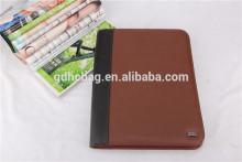 Personalized Color pu Leather Cover For Notebook Customized Logo Zip Close Pen Bag