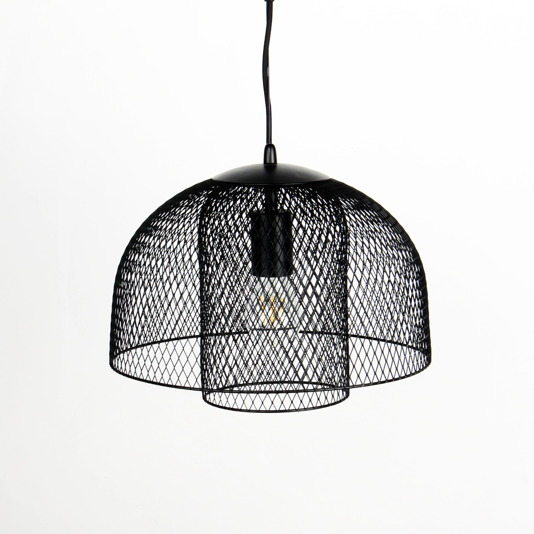 Double layered mesh shade pendant light (4) Double layered mesh shade pendant light (4)