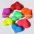 9 * 17 * 23MM Goma de neón Colores Zhejiang Heart Spacer Beads Venta al por mayor