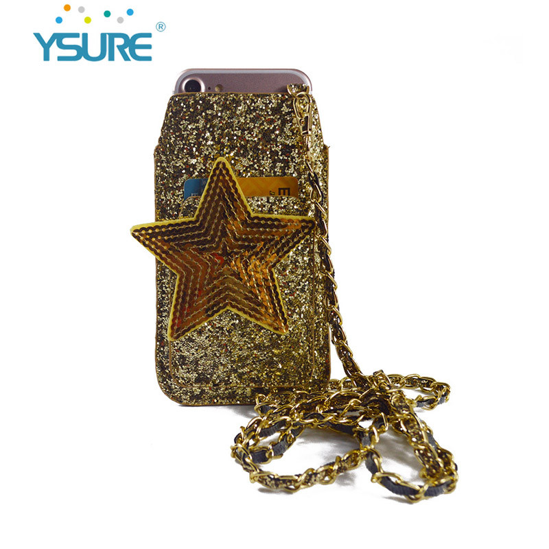 New Style bling Lovely leather case for Phone 4.7 following with Universal Pouch