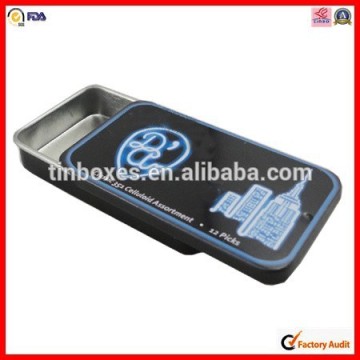 high quality fashion packing gift certificate metal tin box