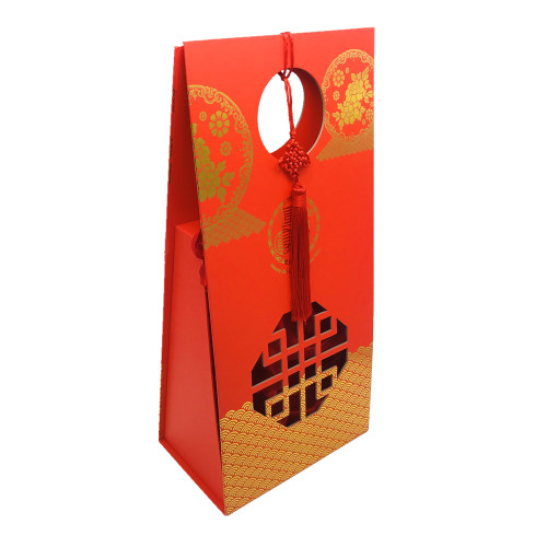 Paper gift packaging folding handing box