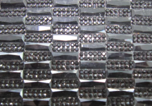 Hot melt adhesive glass crystal chaton trimming