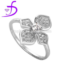 Fashion jewelry cross ring 925 silver cubic zirconia ring wholesale