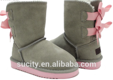 snow boots fur lining EVA sole snow boots leather upper snow boots