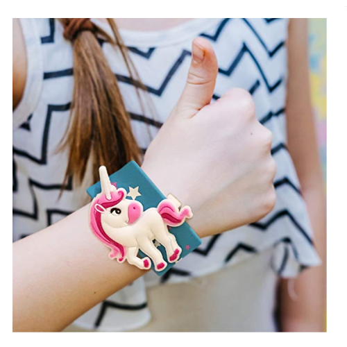 Pulseira Popular de Silicone Unicorn Slap para Meninas