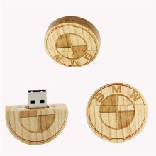 Trending Hot Products Wooden Coin Usb Memory Stick