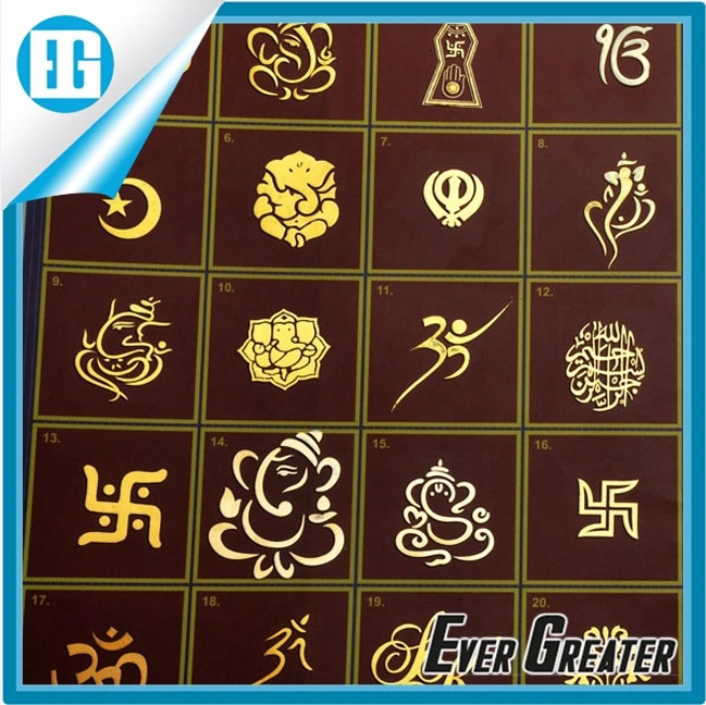 Hot Sale Art Decals Adhesive Golden Waterproof Metal Logo Sticker