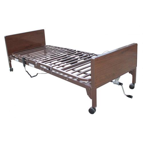 Semi-electric hospital bed for easy to turn