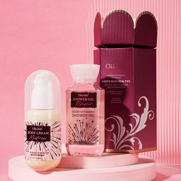 Romantic Luxury Woman Body Care Spa Gift Set with Cream and Shower Gels