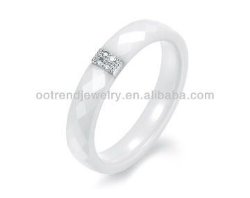 Diamond gold Zirconia ceramic ring for women ,couple ring