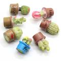 Hot popolari Charms Resin Crafts 3D Cactus Plant Shape Pot Culture Mini Cute Cabochon sciolti per decorazioni fai da te artigianali